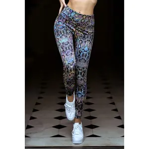 Iridescent Snake Print Workout Leggings