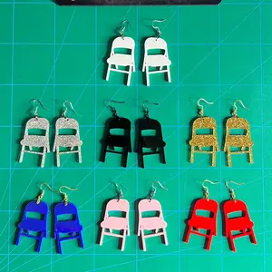 Folding Chair Acrylic Earrings for Alabama CD Montgomery Brawl 2023