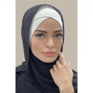 Classic Jersey Cross Front Underscarf-Lunar Rock