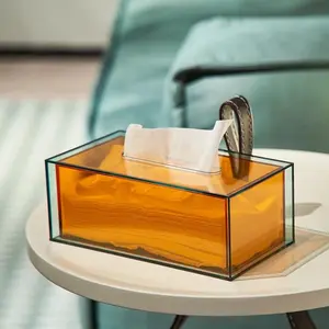 Acrylic Tissue Box Tissue Holder Color Green