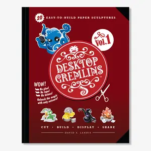 Desktop Gremlins, Vol. 1 - Paper Craft Activity Book, Signed by Author, Soft Cover