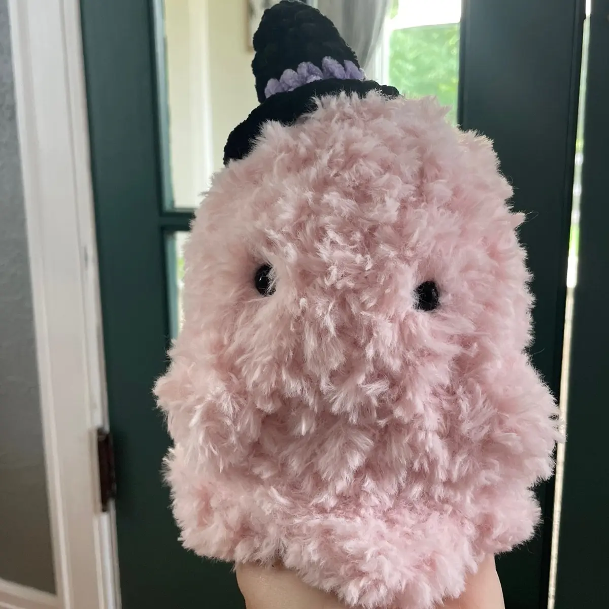 Large Fuzzy Crochet Ghost