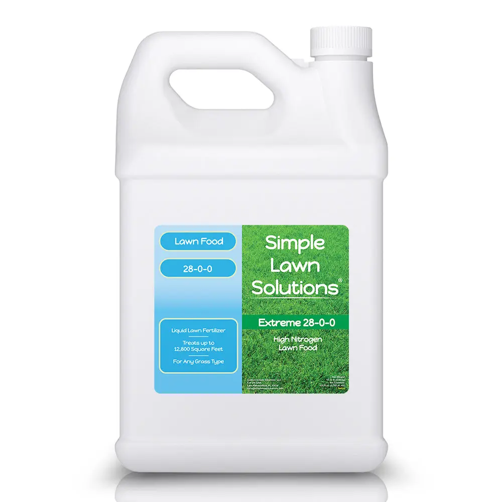Lawn Food 28-0-0 - High Nitrogen Quick & Slow-release Liquid Fertilizer - Thicker, Greener Grass & Turf - 1 Gallon