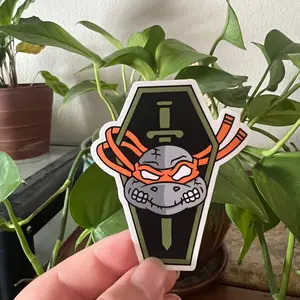 Ninja Turtle Logo Sticker - Michelangelo