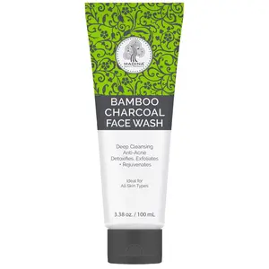 FACE WASH -BAMBOO CHARCOAL. 3.38oz (3 TUBES) Alcohol Free Facial Skincare