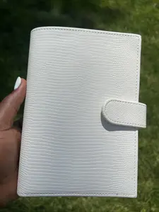 A6 Lizard Leather Binder Wallet