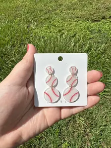 Baseball earrings