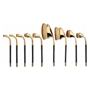 9pcs Golf Makeup Brush Set Flawless Daily Eyeshadow Handle Cosmetic