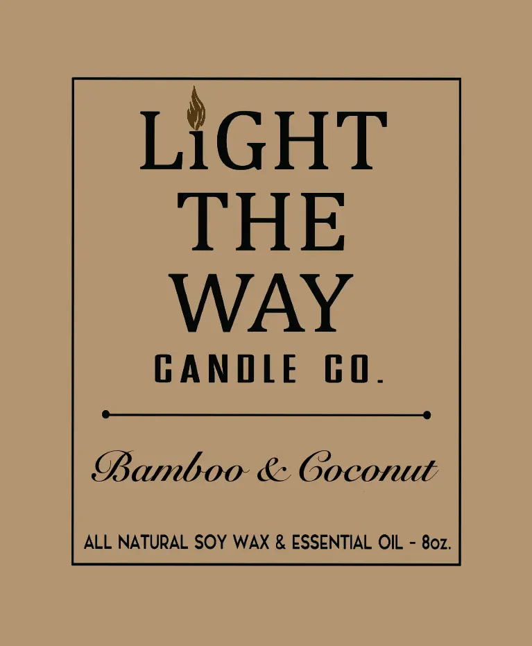 Bamboo and Coconut Hand Poured Soy Wax Candle