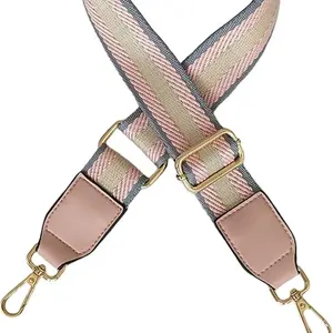 Women Woven Design Strap belt for handbags -Pink