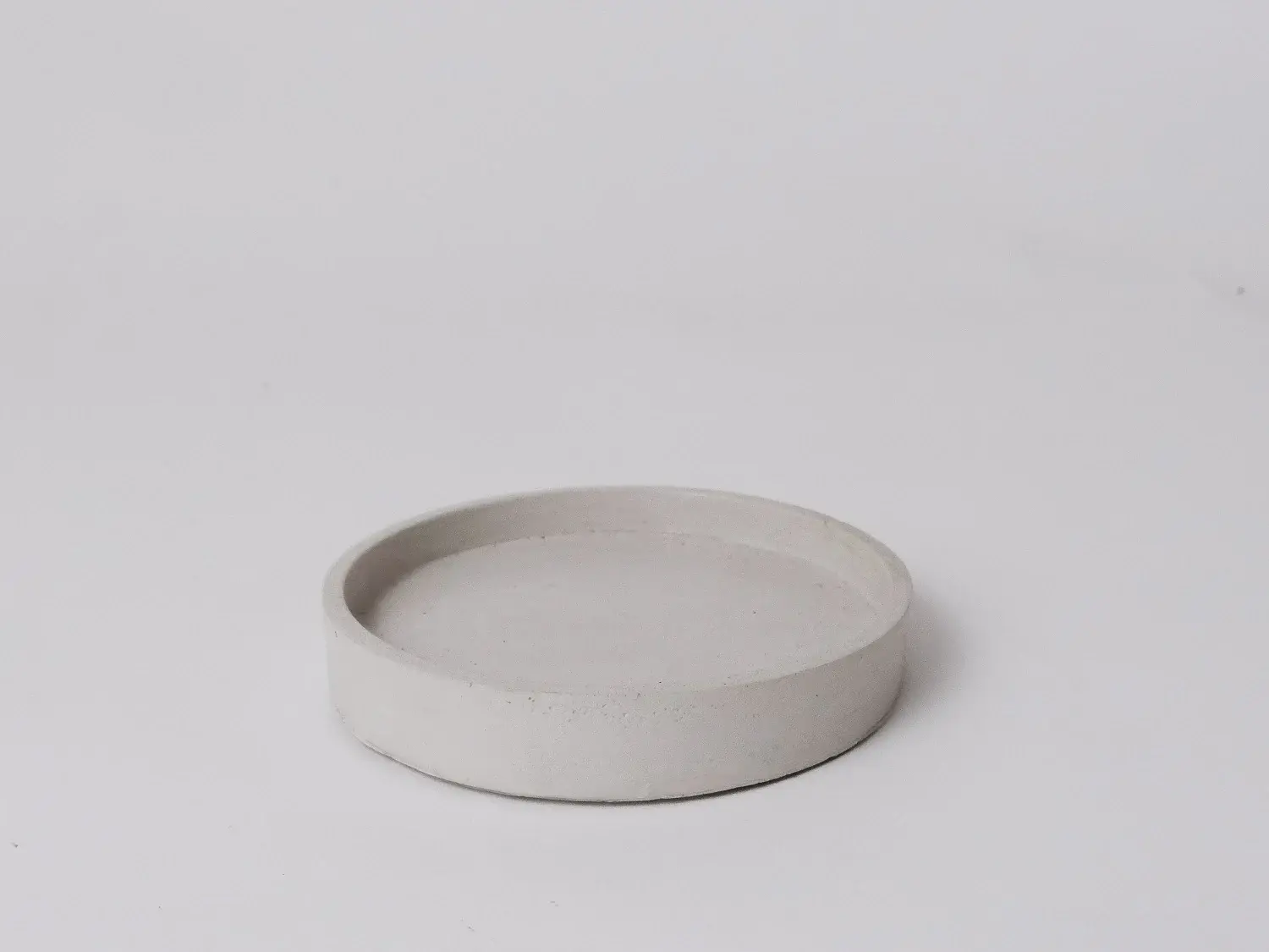Mindful Cements Round Decorative Tray / Coaster 1 Piece Sustainable Concrete Minimalist Home Goods Neutral Colors
