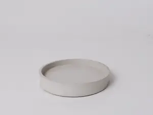 Mindful Cements Round Decorative Tray / Coaster 1 Piece Sustainable Concrete Minimalist Home Goods Neutral Colors