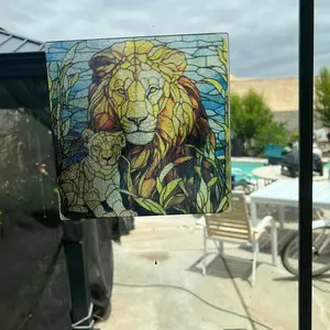 Lion and Cub Suncatcher, Trivet ,Cutting Board