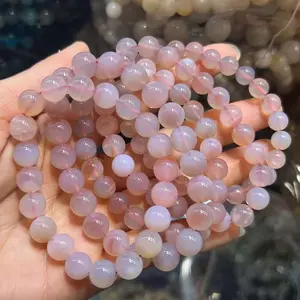 Lychee Jelly Agate Bracelet, Enhances Stability, Strength, and Inner Peace, Unique Colorful Crystal Jewelry, Genuine Gemstone Beads, Gift Anniversary Anniversary