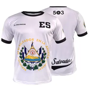 Fury El Salvador Soccer Jersey White El Salvador Shirt for All Salvadorans Men/Women/Unisex