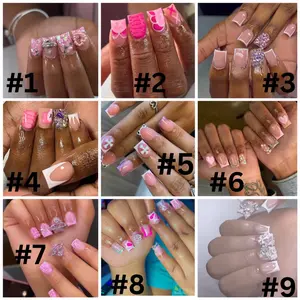 LONG-LASTING SHORT SQUARE RECREATION PRESS-ON NAILS