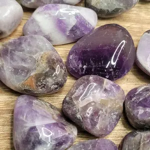 CHEVRON AMETHYST TUMBLE NATURAL CRYSTAL HEALING STONE