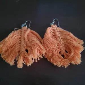 orange macreme earrings