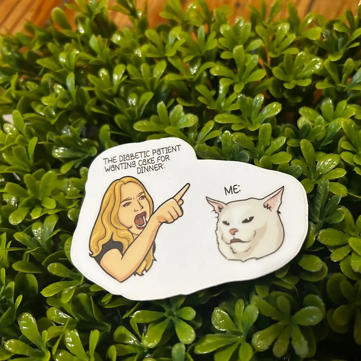 Healthcare worker diabetic patient funny die cut sticker Waterproof Gift Decoration