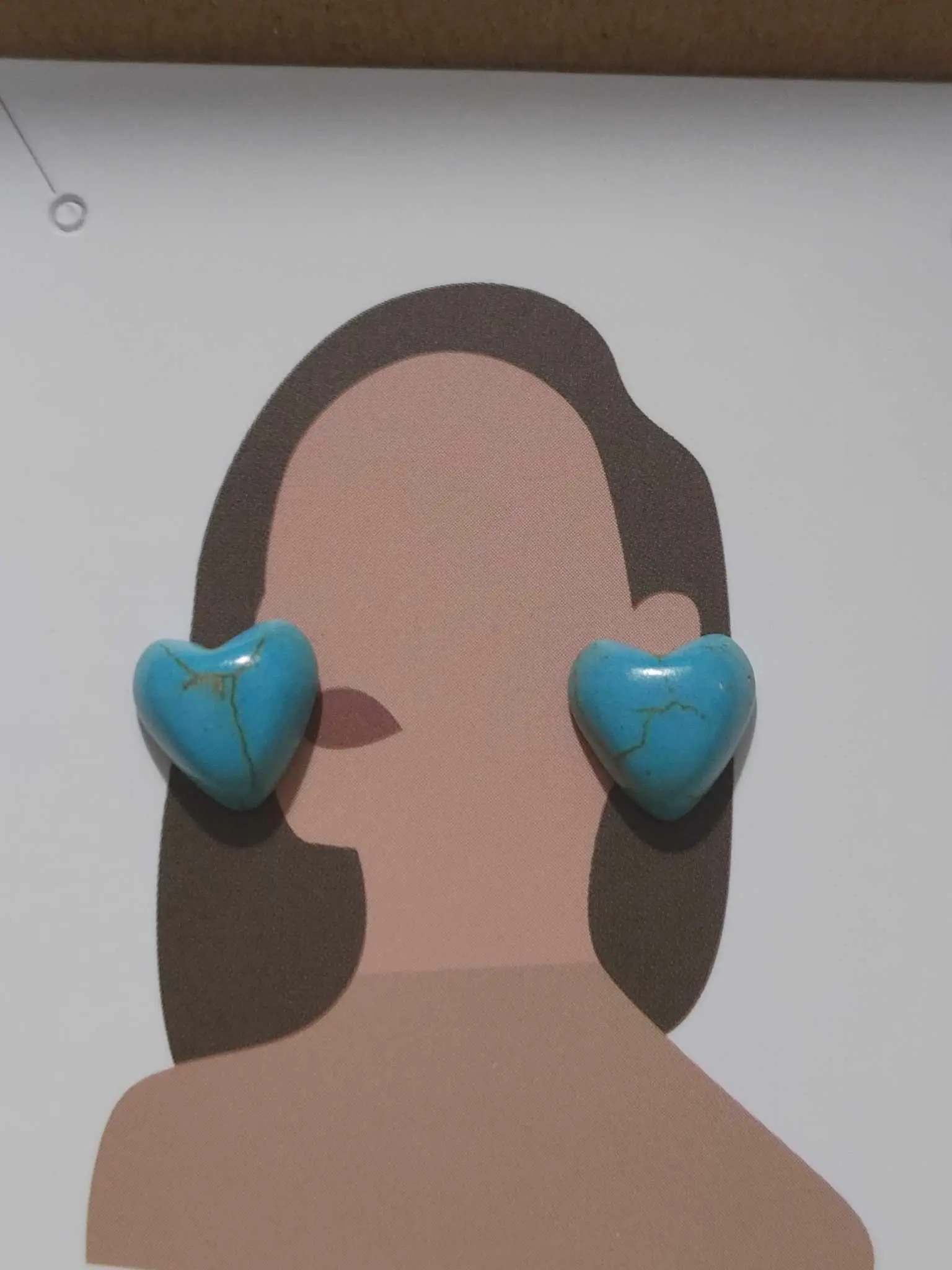Turquoise Heart earring studs Turquoise Heart earring studs