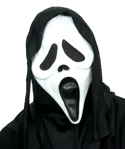 Scream Scary Movie Killer Halloween Mask with Hood Ghostface Killer Billy Loomis