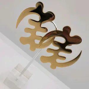 Adinkra Symbol Gye Nyame Stud Earrings Female Ethnic