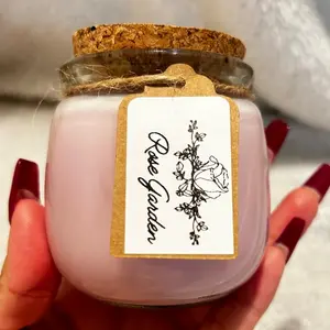 Handmade 6oz 100% soy wax candle Rose Garden