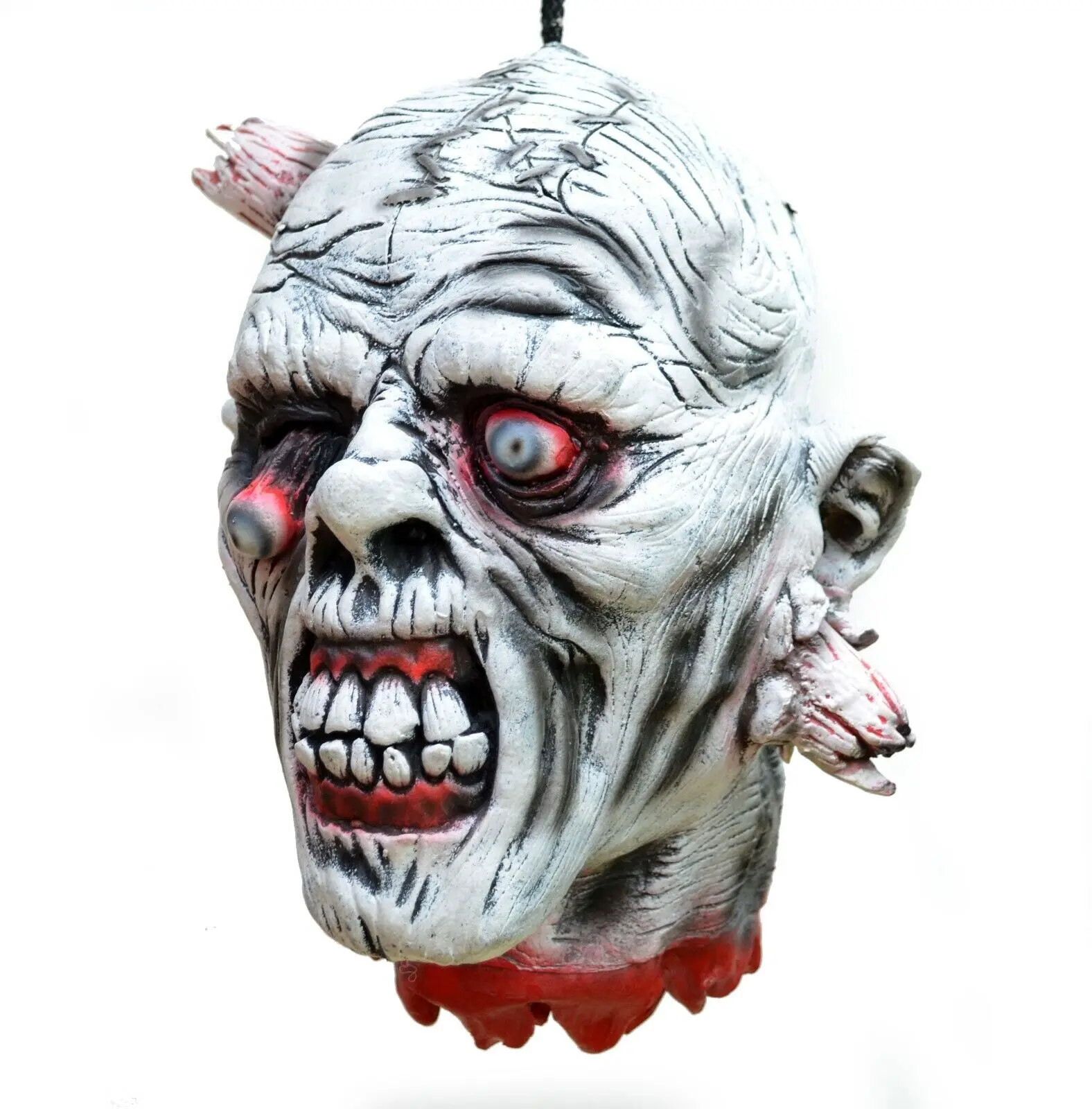 Scary Halloween Props Life Size Walking Dead Zombie Rotting Corpse Severed Head