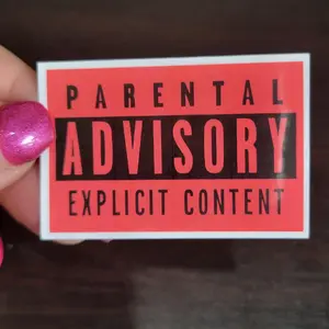 Single Die-Cut Sticker - parental advisory