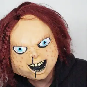 Chucky Halloween adult Mask and Hair Killer realistic Costume Mask