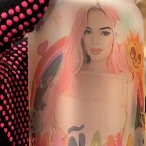 Sublimated Karol G 16oz glass can