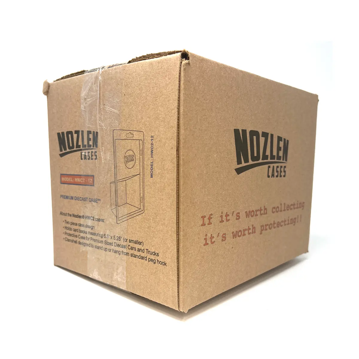 12 Pack of Nozlen Protective Cases HWC2-12 for Premium size Hot Wheels and Real Riders