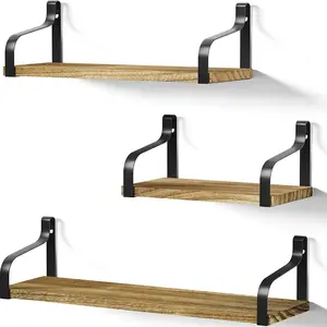 Final Sale - Floating shelves wall mounted  Set of 3