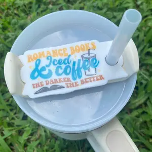 Romance Books & Iced Coffee Tumbler Topper