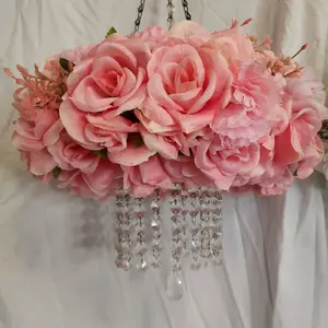 pink rose chandelier