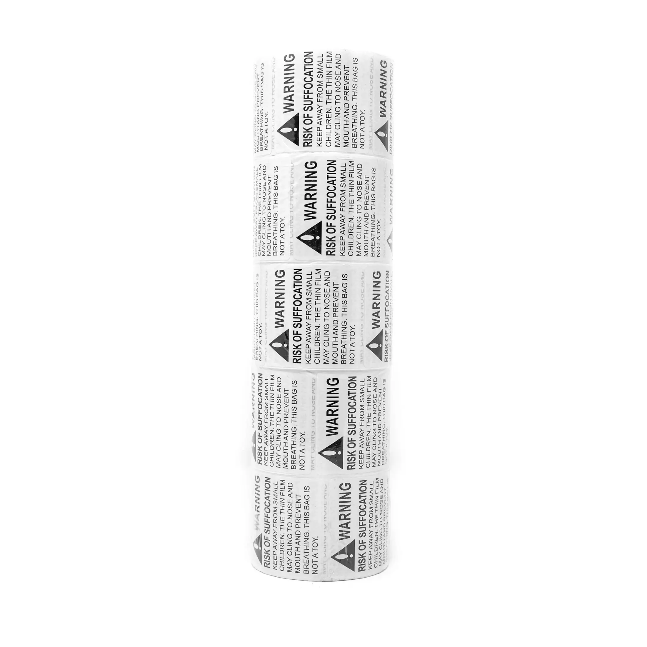 Innovative Haus 5 Rolls x 500 Labels (2,500 Total) Risk of Suffocation Warning Keep Away from Children 2" x 2" Stickers, Self Adhesive Sticker Reduce Hazard. Plastic Polybags Shipment