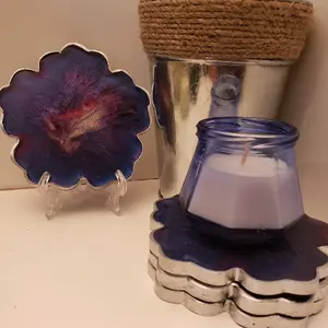 Set of 4 resin coasters