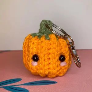 Crochet Pumpkin Keychain
