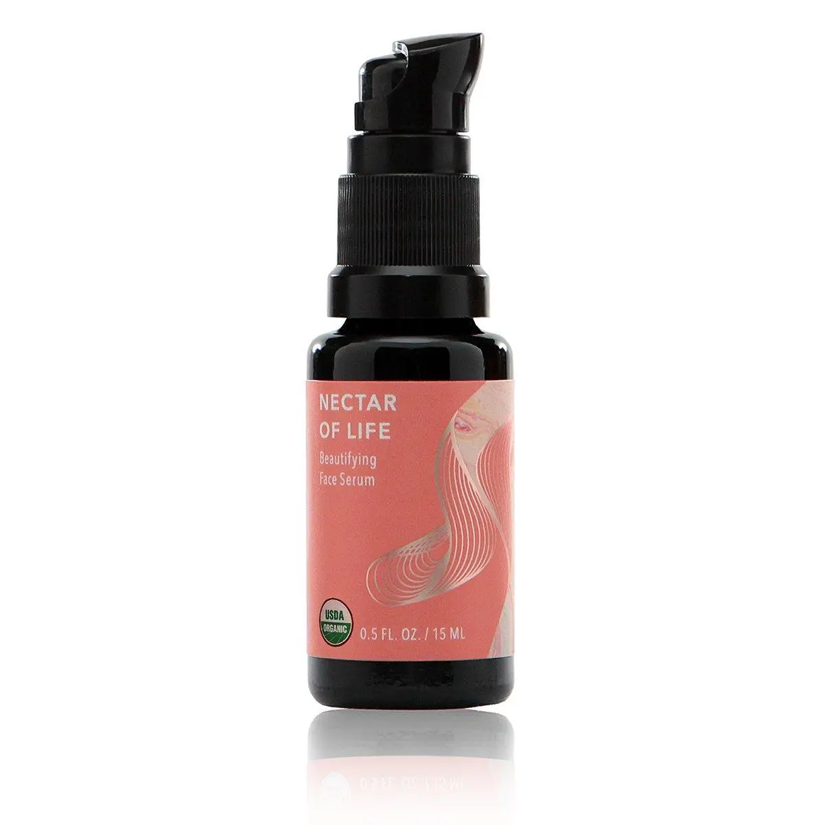 Nectar of Life Organic Beautifying Face Serum | 15 ml, 0.5 fl oz | 100% Plant Based Ingredients | Pomegranate & Frankincense | Hydrating Serum & Brightening Serum | Facial Skin Care Products, Hydrate, Evening