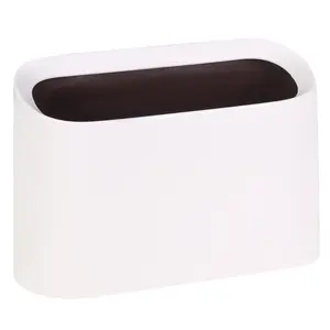 Sheebo Modern Plastic Open Top Mini Trash Can Wastebasket Dispenser for Bathroom Vanity, Desktop, Tabletop or Coffee Table