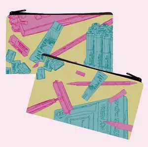 Pastel Art Supply Canvas Pencil Case