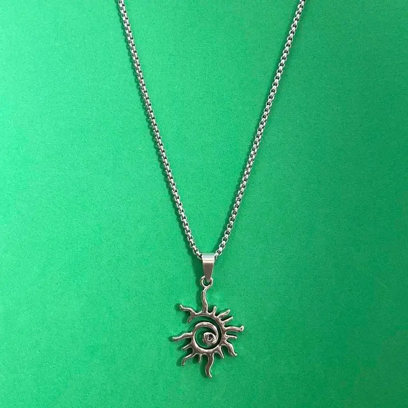 Sun Pendant Necklace for Men Women