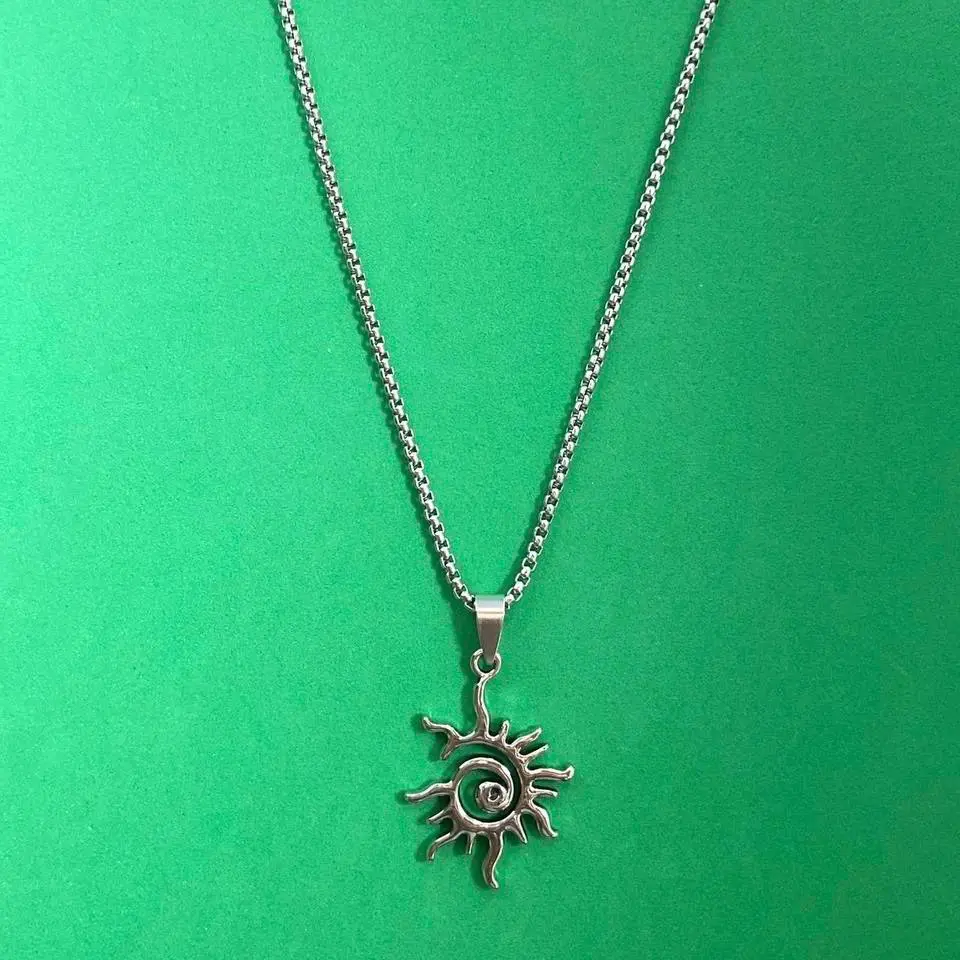 Sun Pendant Necklace for Men Women