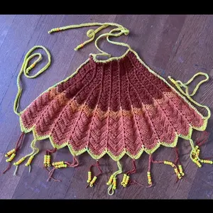 Sunset Beaded Fringe Shell Halter