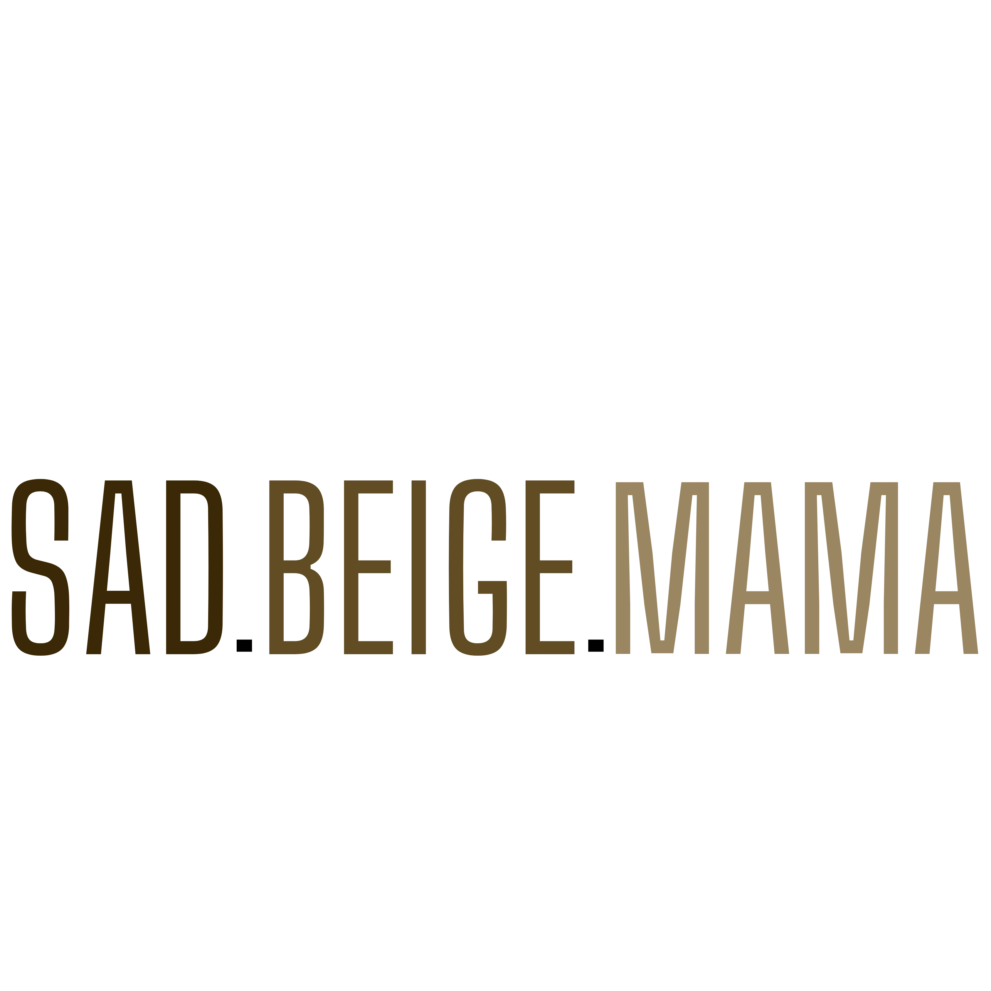 Sad. Beige. Mama Sticker