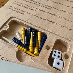 Baseball Dice Game - Wood