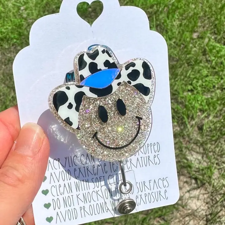 Cowboy Smiley Badge Reel