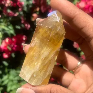 Natural Yellow Fluorite Crystal Tower 3in.