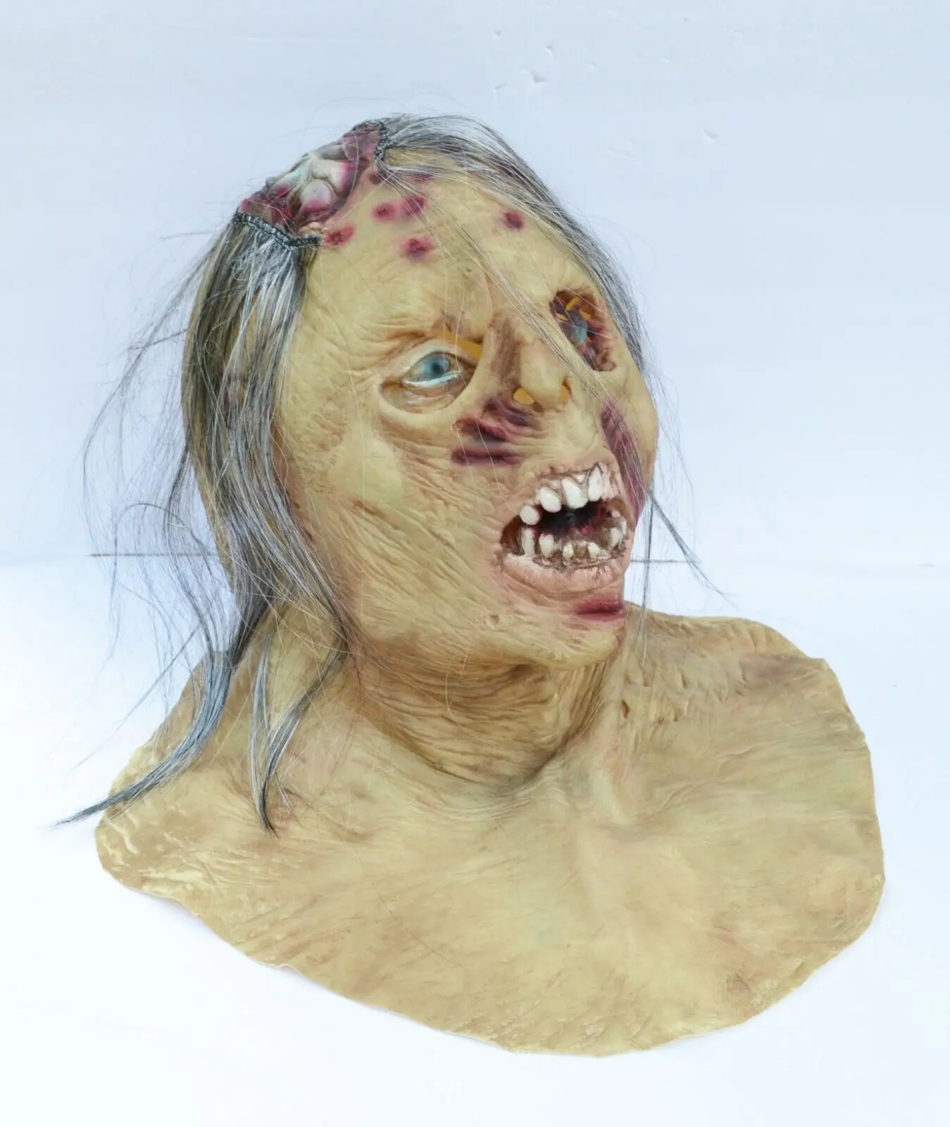 Zombie Halloween Mask Walking Zombie Rotting Dead Decaying Latex with Chest