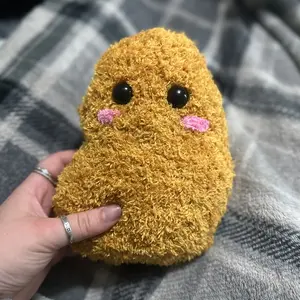Henry the crocheted Chicken Nugget plush